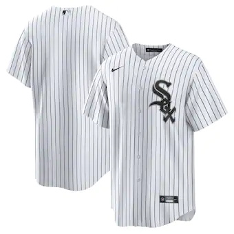 mens nike white chicago white sox home replica team jersey_